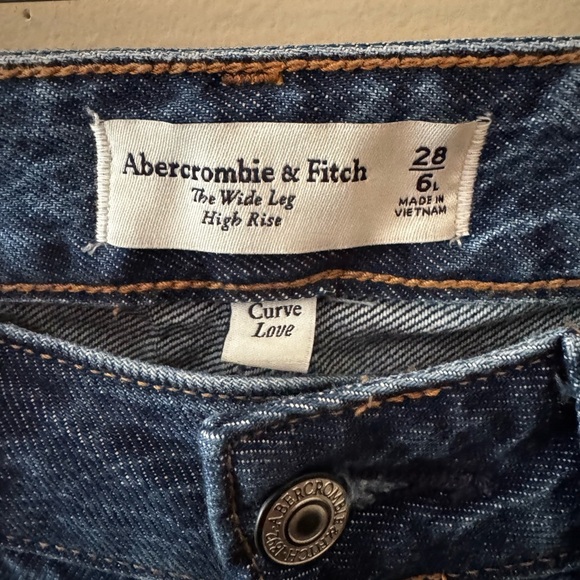 Abercrombie & Fitch Dark Blue Flare Jeans - Picture 3 of 4